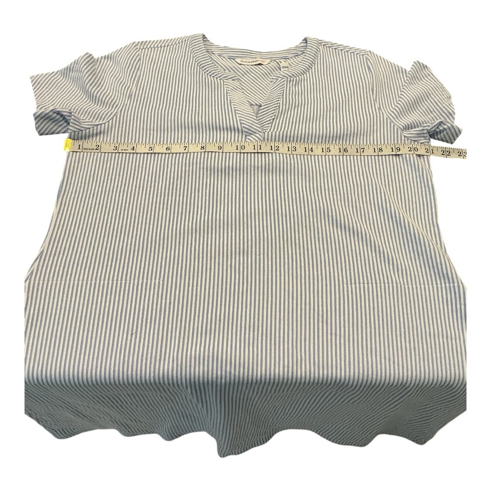 Isaac Mizrahi Live Blue White Striped Short Sleeve Shift Dress Size M. AA42 - Picture 5 of 9